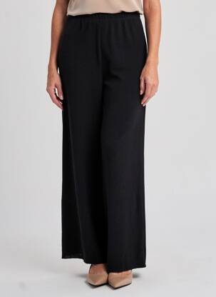 Platus kelnes krepos audinys normala dydis juodas BY BASICS moteris