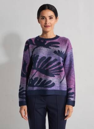 Megztinis chinamas audinys ilgos rankovės violetinis WHITE STUFF moteris