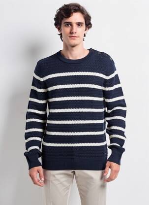 Megztinis apvalus kaklas ilgos rankovės mėlyna TOMMY HILFIGER vyras