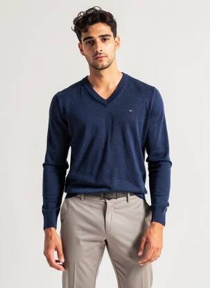 Megztinis col v ilgos rankovės mėlyna TOMMY HILFIGER vyras