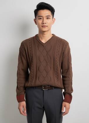 Megztinis col v ilgos rankovės rudas SCOTCH & SODA vyras