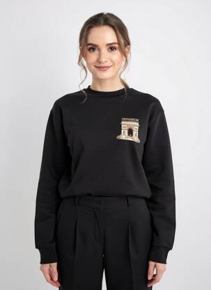 Mikroskopas sietspausdinimas ilgos rankovės juodas MBM moteris