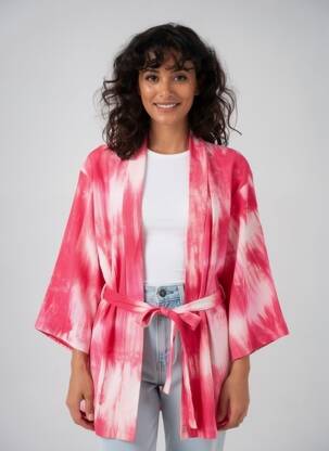 Kimono striukė col v rožinė PLUME moteris