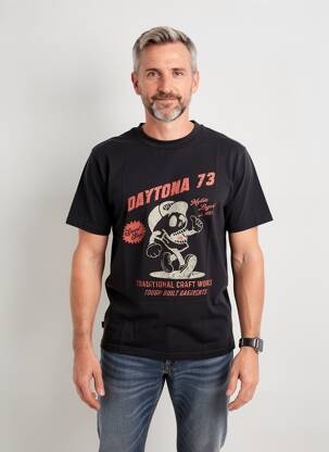 T-marškinys tamprumas trumpas rankovės juodas DAYTONA vyras