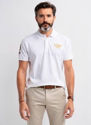 Polo tiesi kirpimas trumpas rankovės baltas DAYTONA vyras