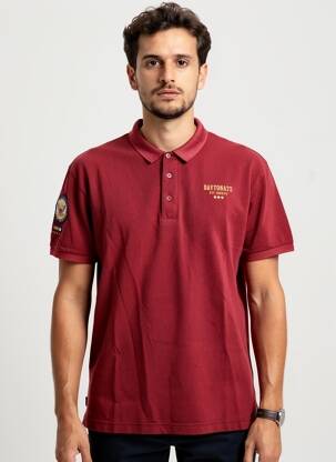 Polo tiesi kirpimas trumpas rankovės raudona DAYTONA vyras