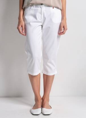 Pusilgių kelnių kišenės baltas TONI moteris