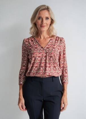 Viršūnė tamprumas 3/4 rankovės raudona JULIE GUERLANDE moteris
