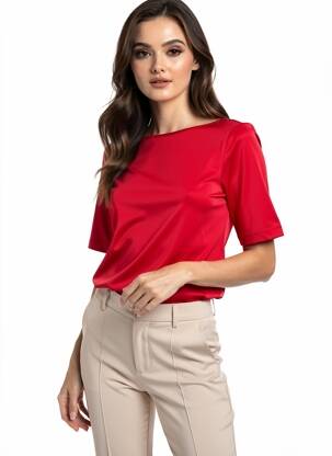 Viršūnė tamprumas trumpas rankovės raudona HEINE moteris