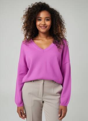 Megztinis chinamas audinys ilgos rankovės rožinė ABSOLUT CASHMERE moteris