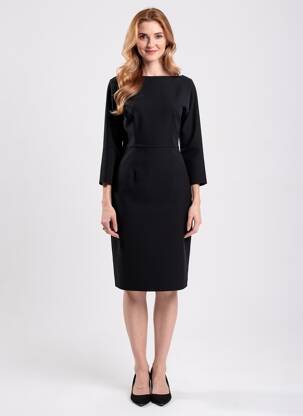 Pusilgių suknelė ilgos rankovės ilgos rankovės juodas DSQUARED moteris