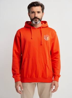 Kapišonas floqué serigrafija ilgos rankovės raudona ASTORE vyras