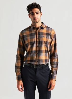 Ilgomis rankovėmis marškinys tiesi kirpimas oranžinė QUIKSILVER vyras