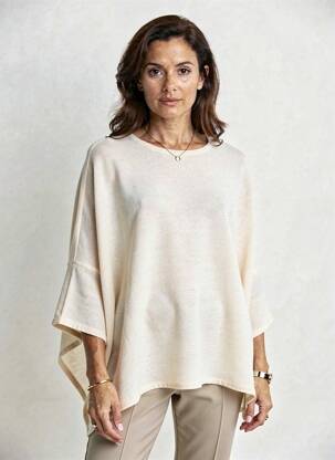 Tunikinis megztinis tamprumas 3/4 rankovės bežinis VUE SUR MER moteris