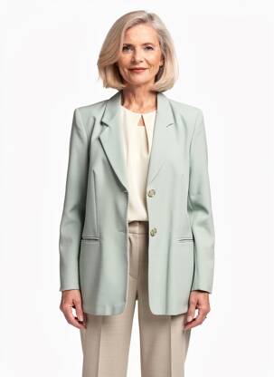 Švarkas kišenės žalias BARBARA LEBEK moteris
