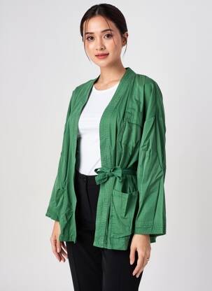 Kimono striukė col v žalias LOLA ESPELETA moteris