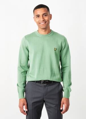 Megztinis tamprumas ilgos rankovės žalias LYLE & SCOTT vyras