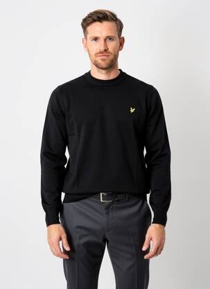 Megztinis tamprumas ilgos rankovės juodas LYLE & SCOTT vyras