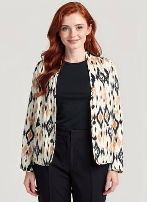 Kasdienis švarkas tiesi kirpimas baltas VERO MODA moteris