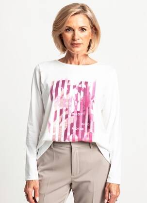 T-marškinys ilgos rankovės ilgos rankovės violetinis GERRY WEBER moteris