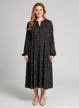 Pusilgių suknelė ilgos rankovės ilgos rankovės juodas BETTY BARCLAY moteris