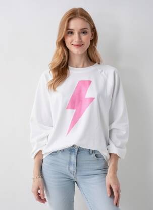 Mikroskopas perteklinė iškirptė ilgos rankovės baltas RECYCLED KARMA moteris