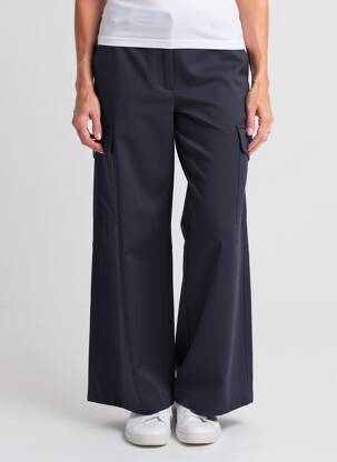 Kargo kelnė uždarymas su užtrauktuku po mygtuku uždengimu aukšta talija mėlyna WEEKEND MAXMARA moteris