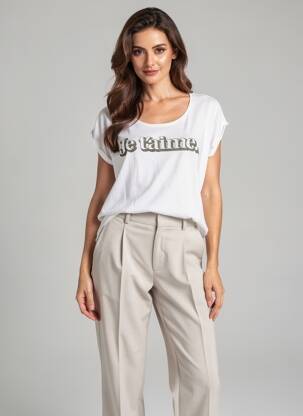 T-marškinys fantazijos raštas trumpas rankovės bežinis MAISON SCOTCH moteris