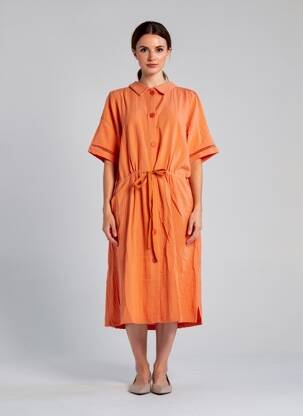 Chalatas kišenės oranžinė CANAT moteris