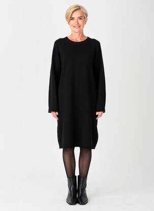 Megztinė suknelė tamprumas ilgos rankovės juodas GERRY WEBER moteris