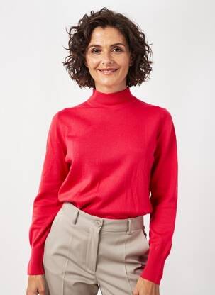 Megztinis tamprumas ilgos rankovės raudona FRANK WALDER moteris