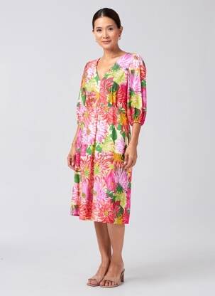 Pusilgių suknelė 3/4 rankovės 3/4 rankovės rožinė MAX MARA moteris