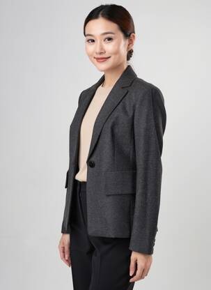 Švarkas kišenės pilka LUISA CERANO moteris