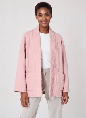 Kimono striukė ilgos rankovės rožinė DANEFAE moteris