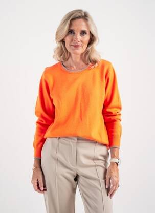 Megztinis centrinė iškirptė ilgos rankovės oranžinė JULIE GUERLANDE moteris
