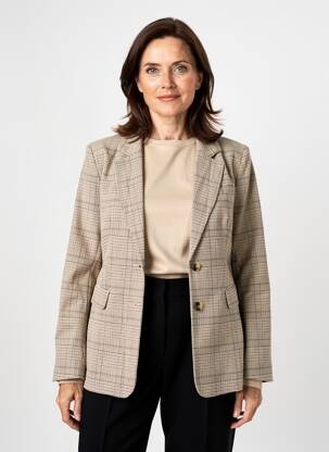 Švarkas mygtukiniai rankogaliai rudas JULIE GUERLANDE moteris