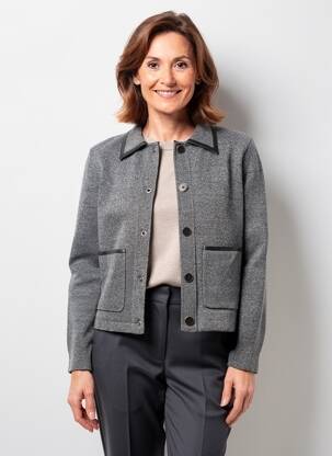 Kasdienis švarkas tiesi kirpimas pilka JULIE GUERLANDE moteris