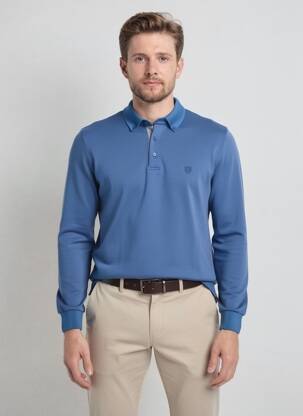 Polo ilgos rankovės ilgos rankovės mėlyna CAMBRIDGE vyras