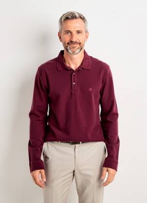 Polo ilgos rankovės ilgos rankovės raudona CAMBRIDGE vyras