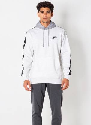 Kapišonas kišenės ilgos rankovės pilka NIKE vyras
