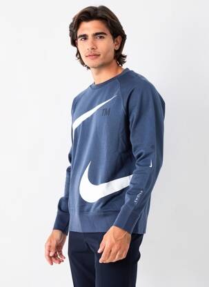 Mikroskopas tamprumas ilgos rankovės mėlyna NIKE vyras