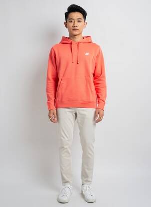 Kapišonas siuvinėjimas ilgos rankovės oranžinė NIKE vyras