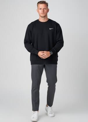 Mikroskopas tamprumas ilgos rankovės juodas NIKE vyras