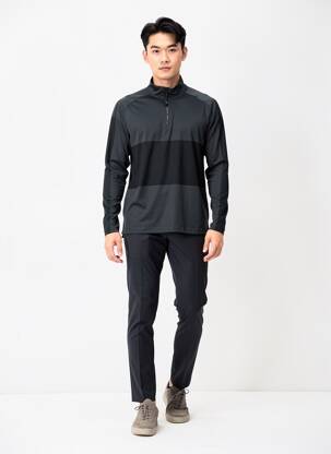 T-marškinys centrinė iškirptė ilgos rankovės pilka NIKE vyras
