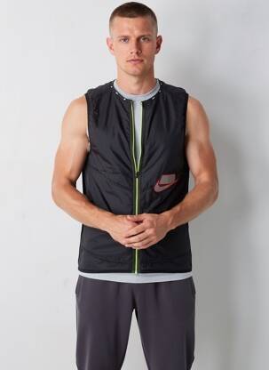 Kasdienis švarkas priekinis užtrauktukas juodas NIKE vyras