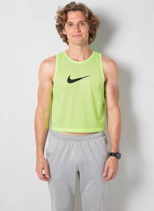 Marškiniai be rankovių apvalus kaklas be rankų geltona NIKE vyras