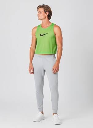 Marškiniai be rankovių chasuble kirpimas be rankų žalias NIKE vyras