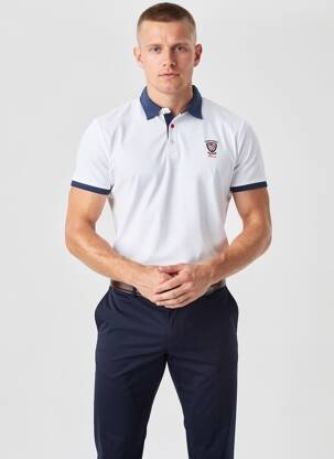 Polo tiesi kirpimas trumpas rankovės baltas CAMBERABERO vyras