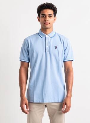Polo jersey audinys trumpas rankovės mėlyna CAMBERABERO vyras