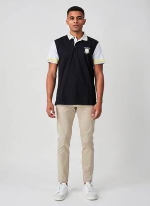 Polo jersey audinys trumpas rankovės juodas CAMBERABERO vyras